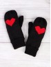 Heart Patterned Mittens